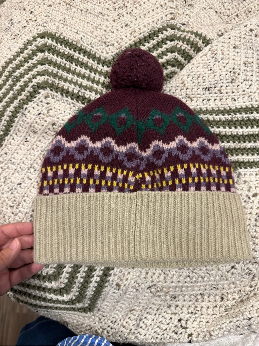 Tory Burch Pom Knit Beanie